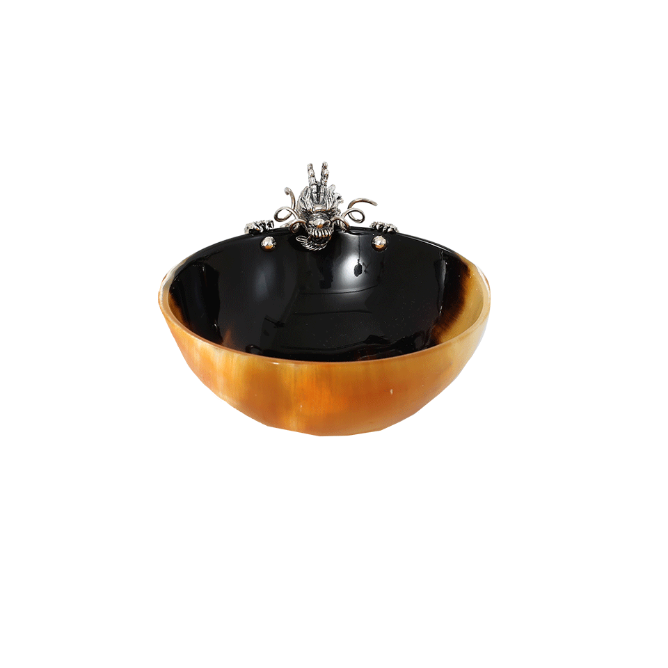 LOTUS ARTS de VIVRE-Little Horn Dragon Bowl-BLACK