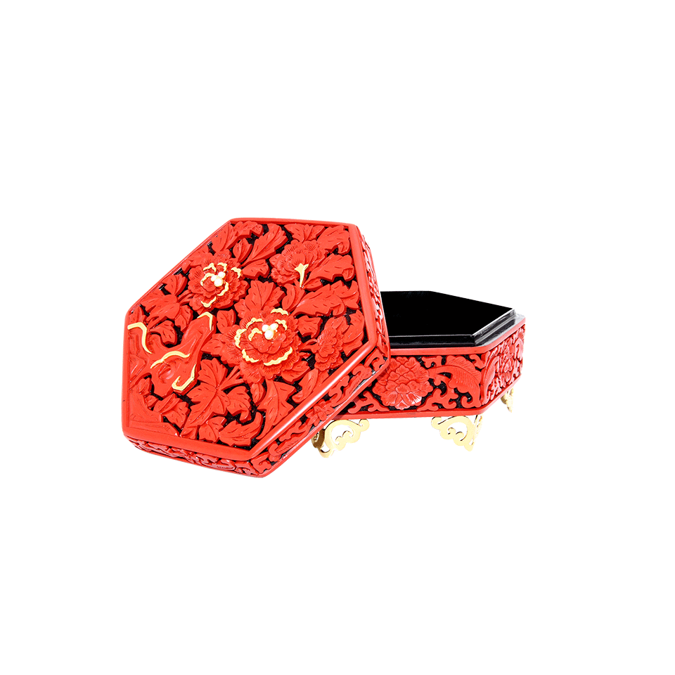 LOTUS ARTS de VIVRE-Cinnabar Lacquer Box-RED