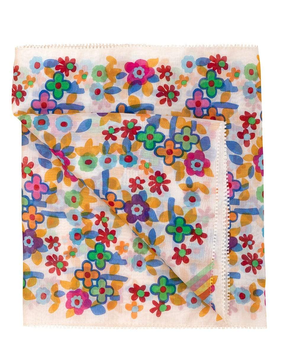 LOUIS VUITTON-Floral Print Silk Olivia Scarf-MULTI