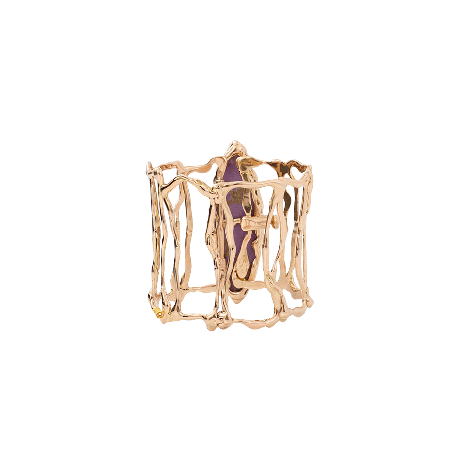 LUCIFER VIR HONESTUS-Phosphosiderite Free Form Cuff-ROSE GOLD