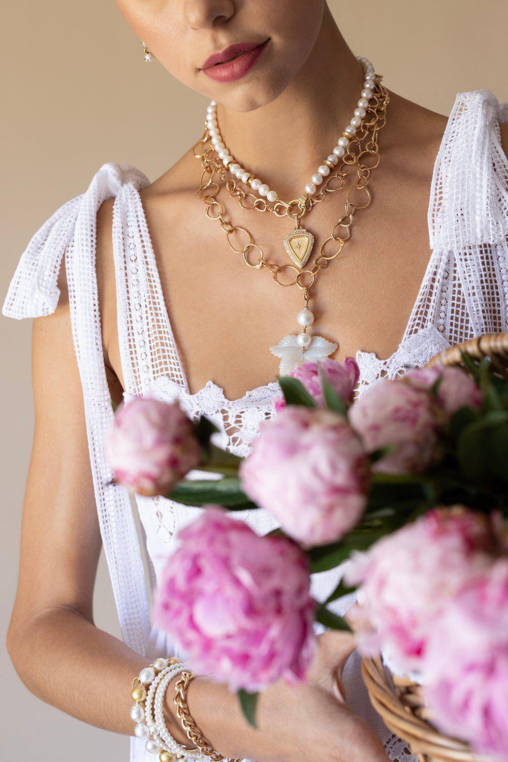 LUCIFER VIR HONESTUS-Chain Link Necklace-ROSE GOLD