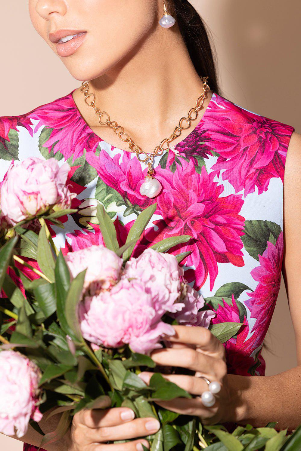 LUCIFER VIR HONESTUS-Chain Link Necklace-ROSE GOLD