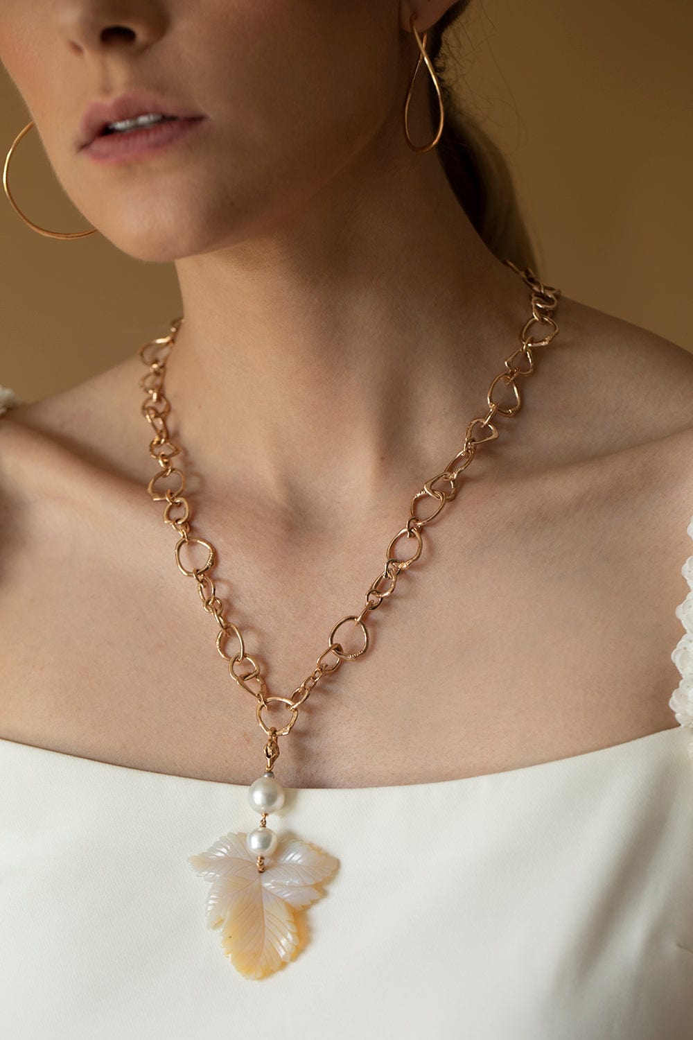LUCIFER VIR HONESTUS-Chain Link Necklace-ROSE GOLD