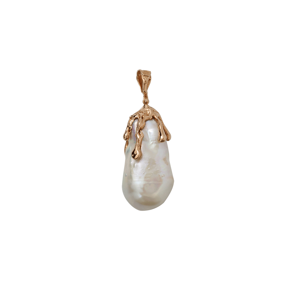 LUCIFER VIR HONESTUS-Baroque Pearl Pendant-ROSE GOLD