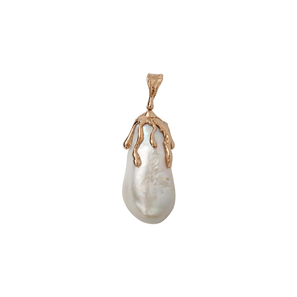LUCIFER VIR HONESTUS-Baroque Pearl Pendant-ROSE GOLD