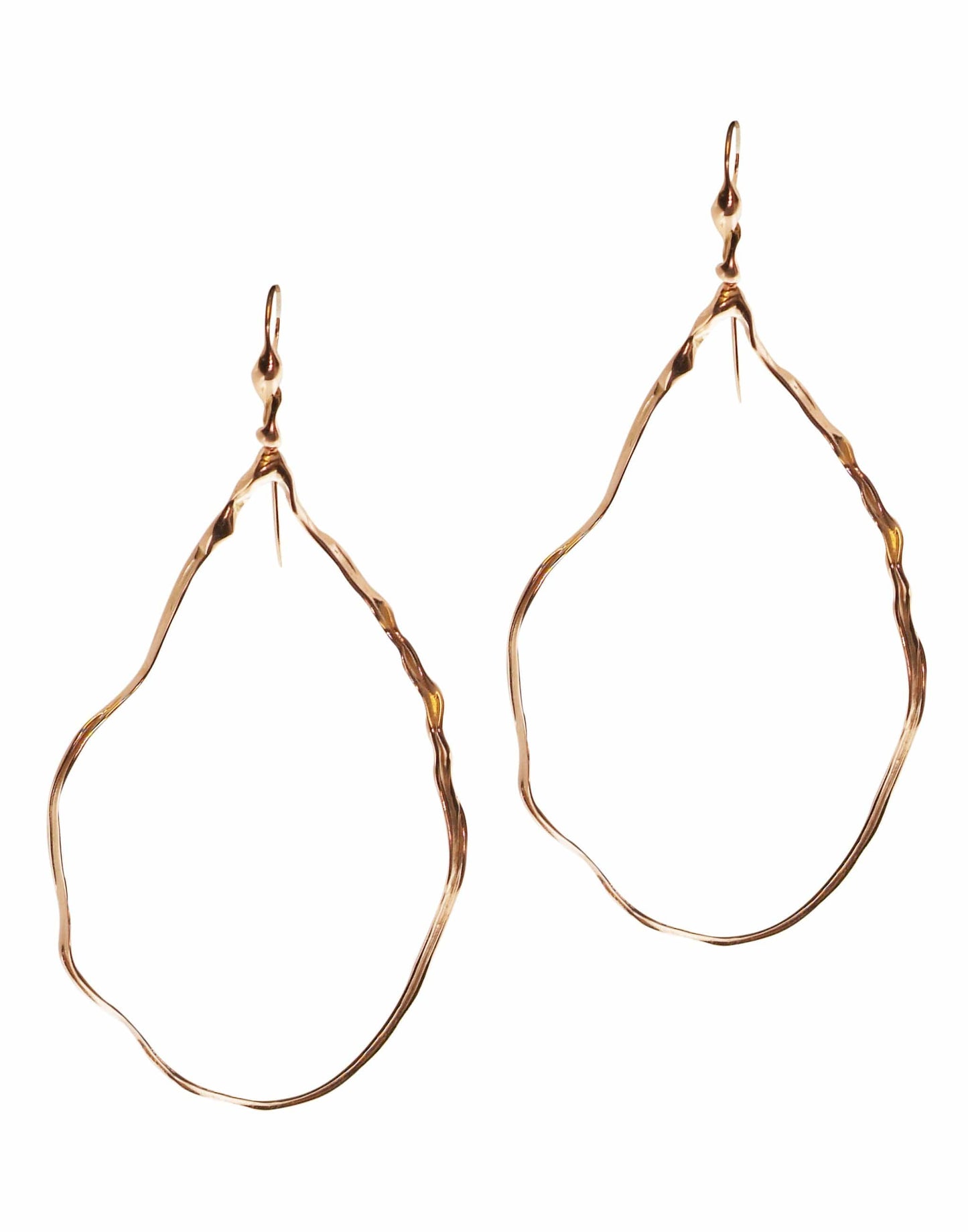 LUCIFER VIR HONESTUS-Gocciotti Large Teardop Earrings-ROSE GOLD
