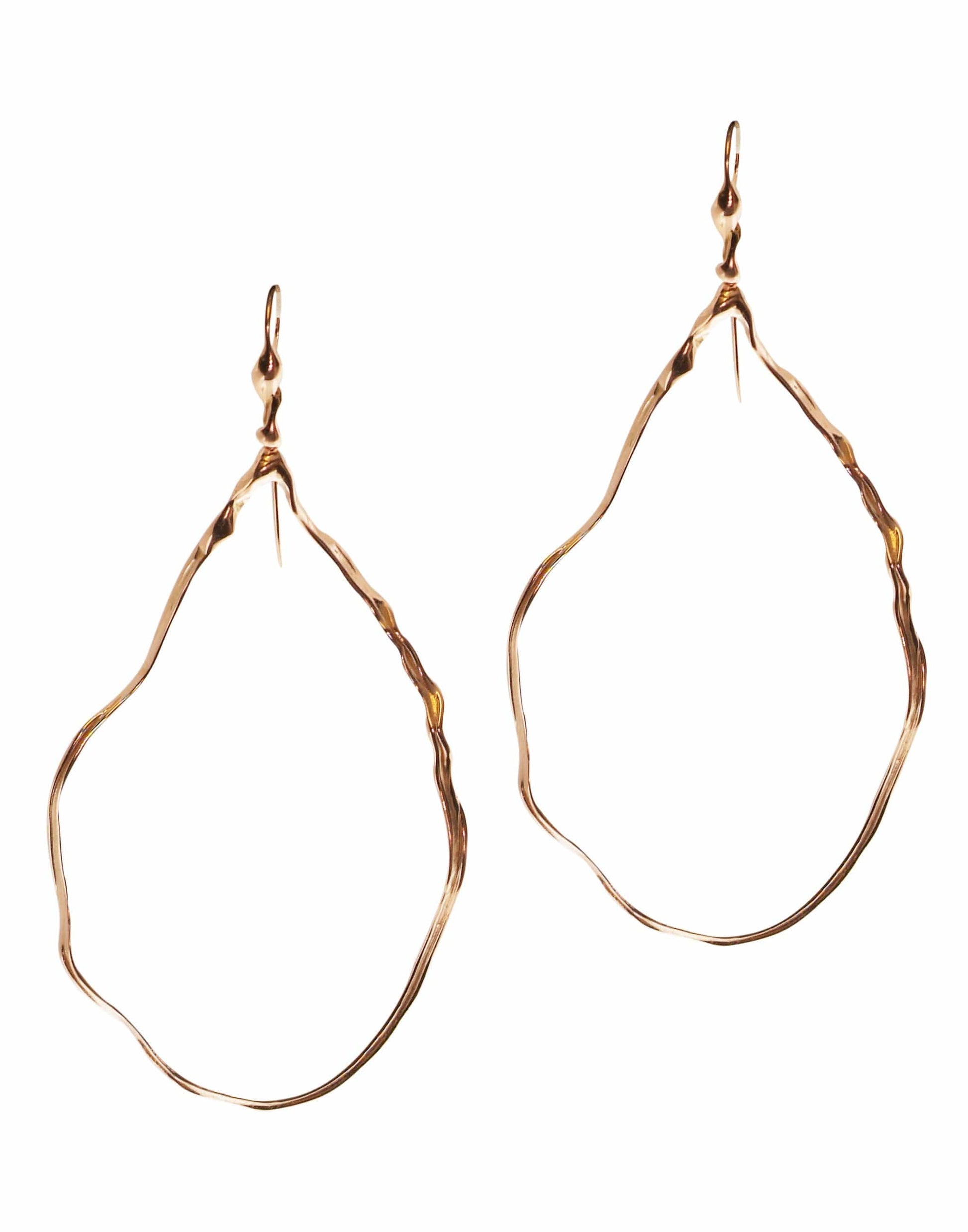 LUCIFER VIR HONESTUS-Gocciotti Large Teardop Earrings-ROSE GOLD