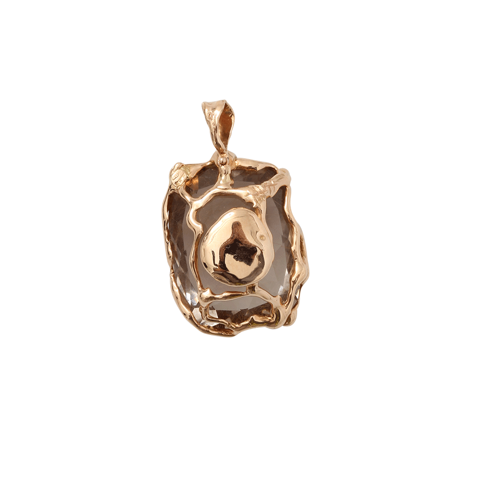LUCIFER VIR HONESTUS-Smokey Quartz Pendant-ROSE GOLD
