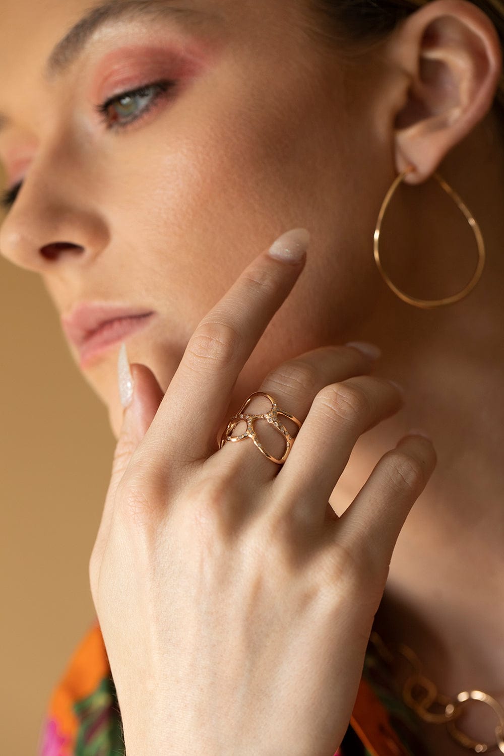 LUCIFER VIR HONESTUS-Diamond Wrap Ring-ROSE GOLD
