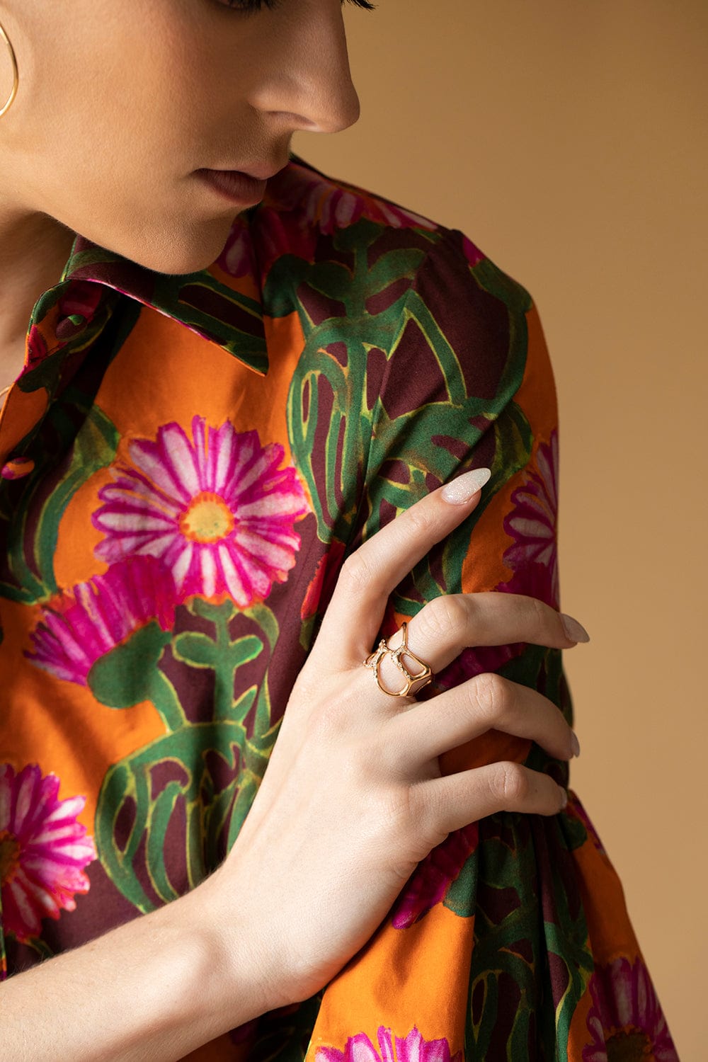 LUCIFER VIR HONESTUS-Diamond Wrap Ring-ROSE GOLD