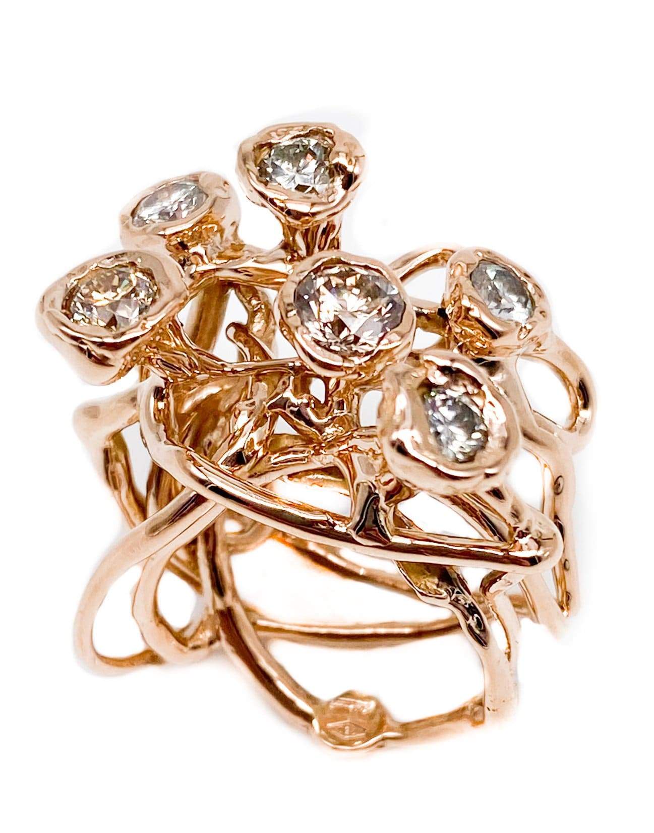 LUCIFER VIR HONESTUS-Polipo Diamond Ring-ROSE GOLD