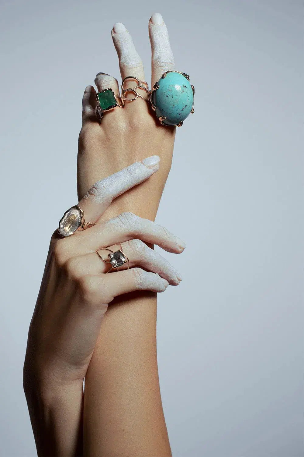 LUCIFER VIR HONESTUS-Topaz Wrap Ring-ROSE GOLD