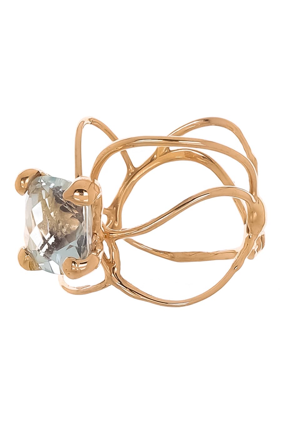 LUCIFER VIR HONESTUS-Topaz Wrap Ring-ROSE GOLD