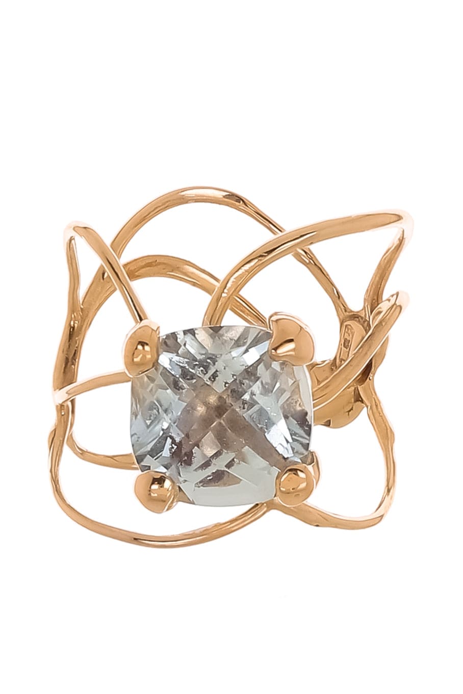 LUCIFER VIR HONESTUS-Topaz Wrap Ring-ROSE GOLD