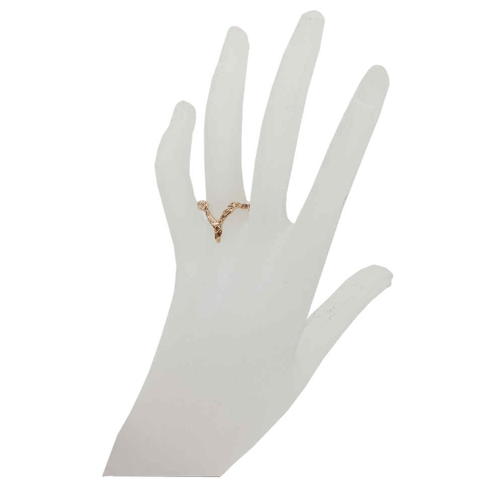 LUCIFER VIR HONESTUS-Pennacchio Ring With Cognac Diamonds-ROSE GOLD