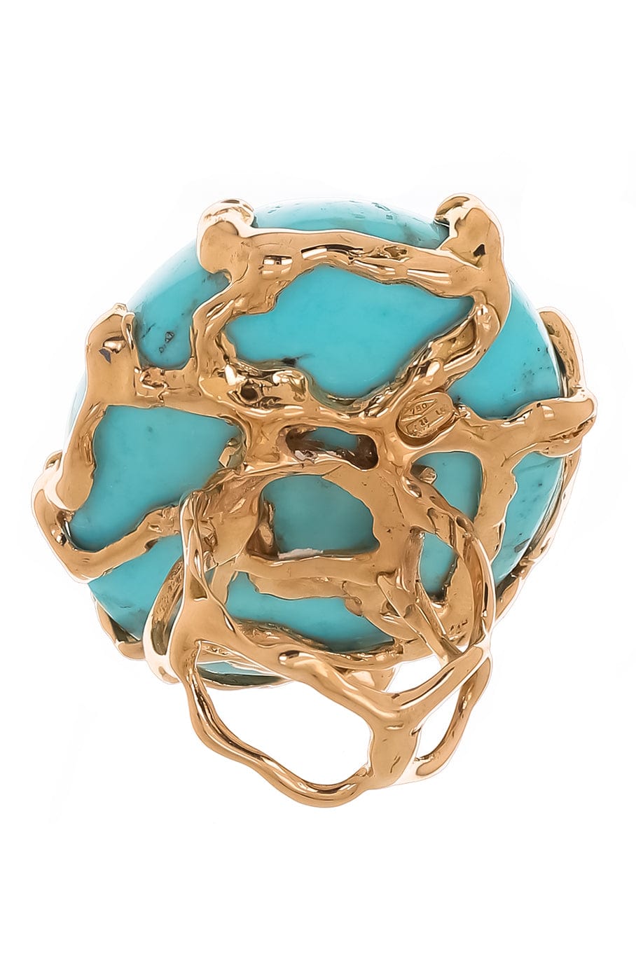 LUCIFER VIR HONESTUS-Large Turquoise Ring-ROSE GOLD