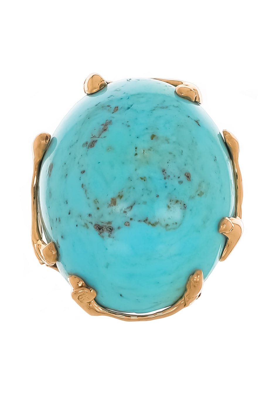 LUCIFER VIR HONESTUS-Large Turquoise Ring-ROSE GOLD