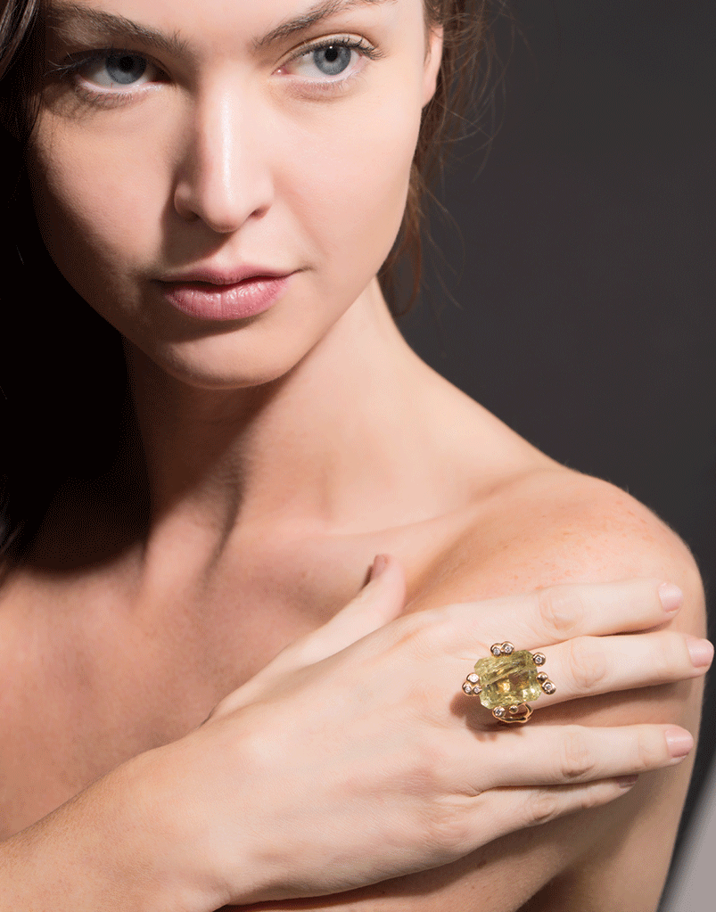 LUCIFER VIR HONESTUS-Parrocchine Ring-ROSE GOLD