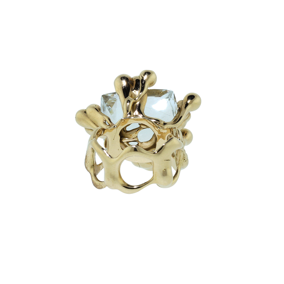 LUCIFER VIR HONESTUS-Parrocchino Natural Topaz Ring-ROSE GOLD