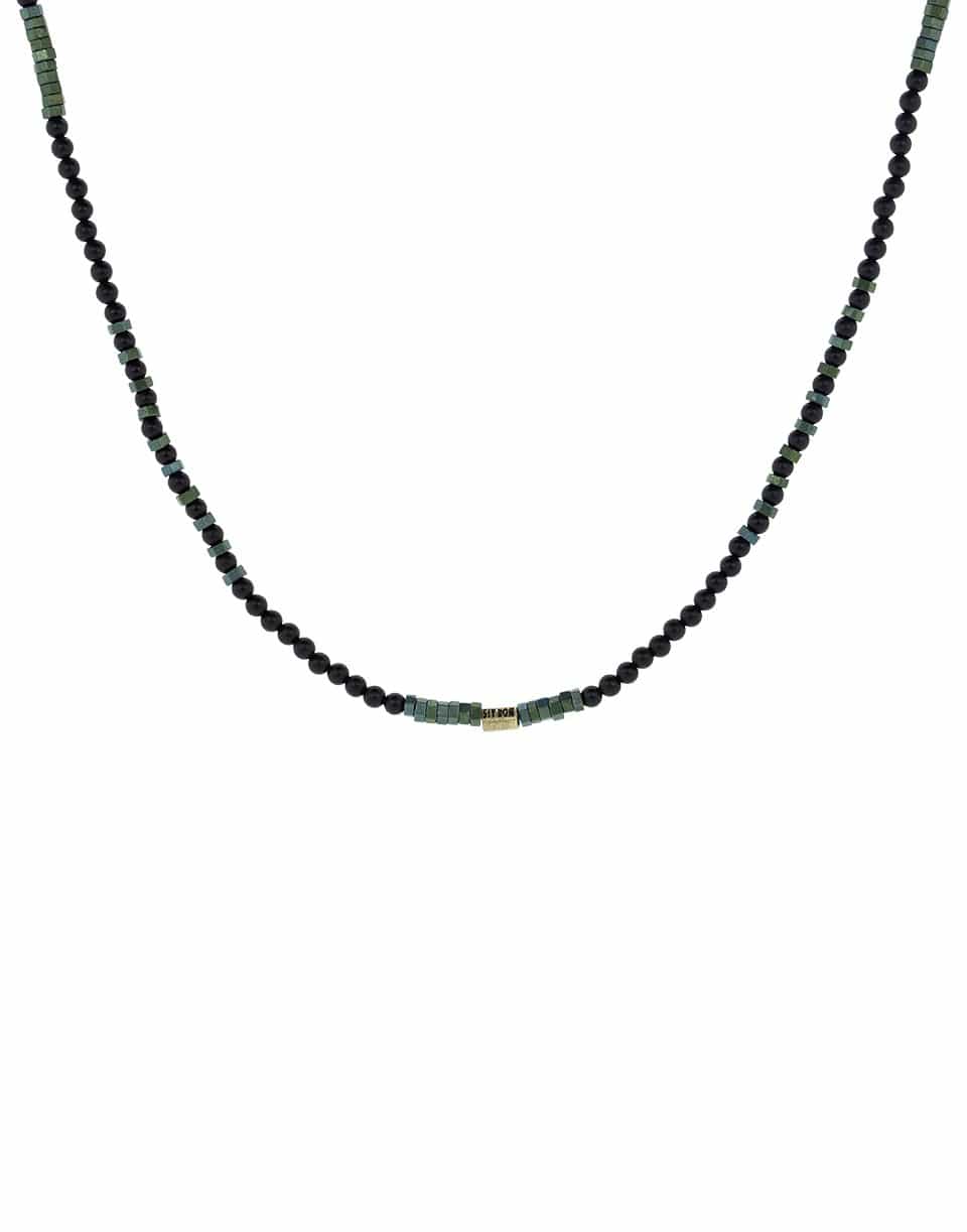 LUIS MORAIS-Rainbow Sapphire Wrap Bead Necklace-YELLOW GOLD