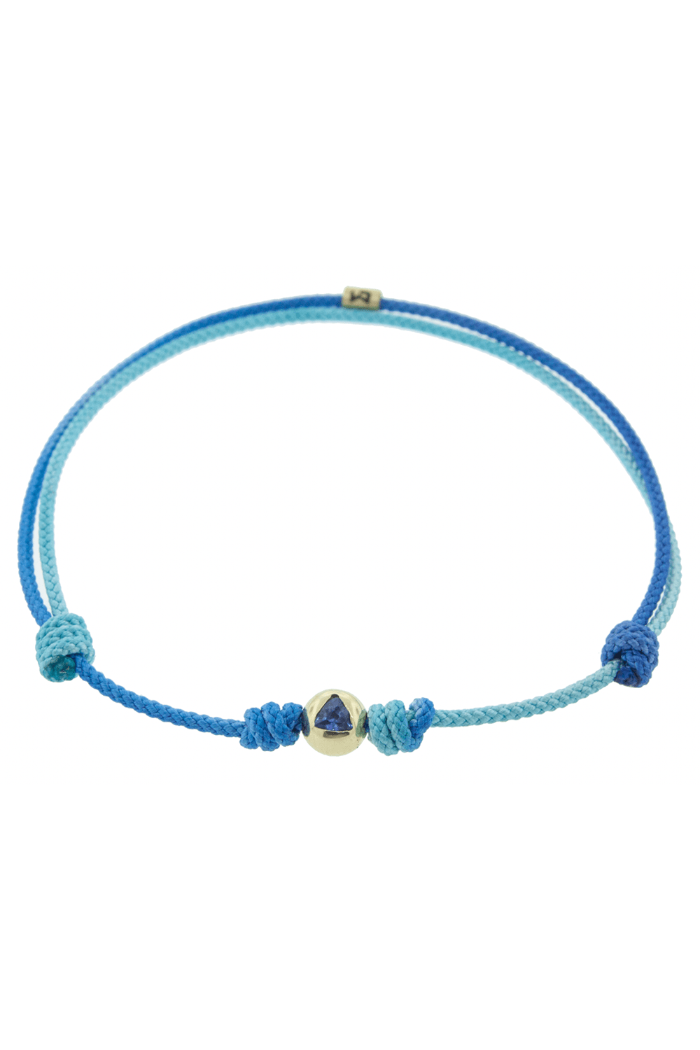 LUIS MORAIS-Blue Sapphire Cord Bracelet-YELLOW GOLD