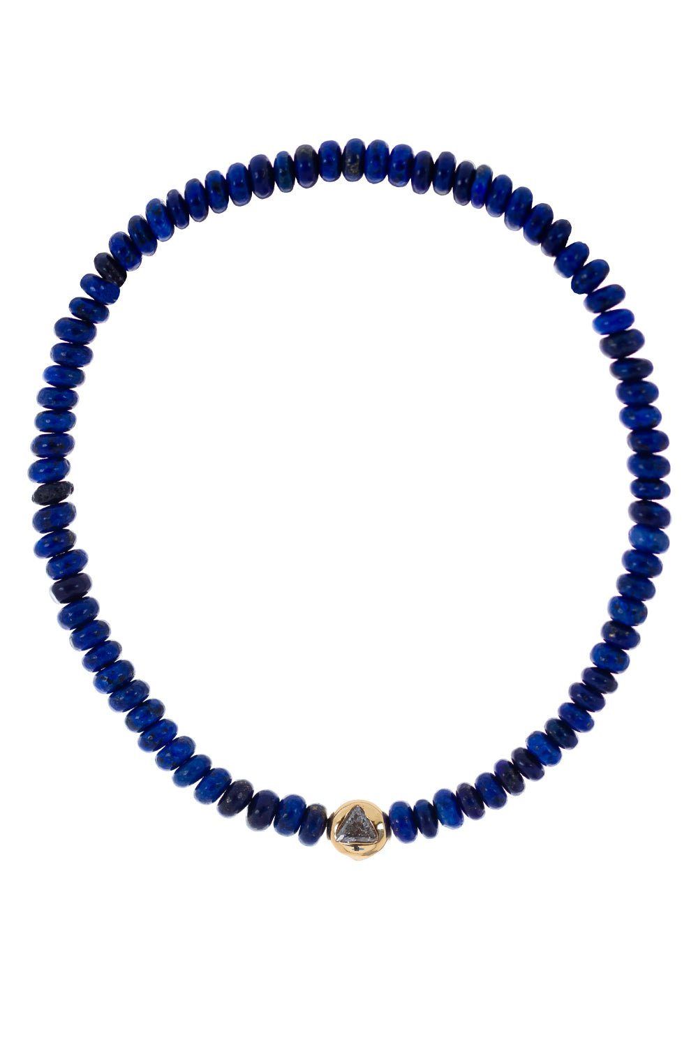 LUIS MORAIS-Lapis Diamond Bead Bracelet-YELLOW GOLD
