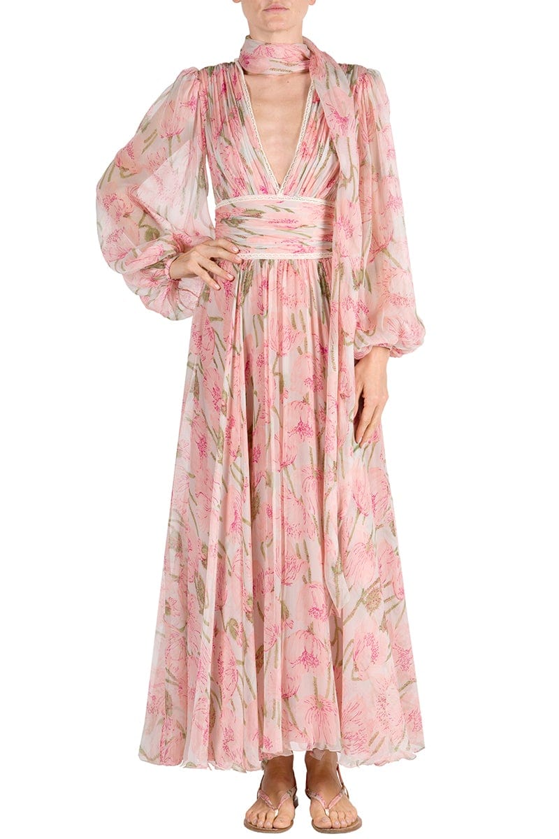luisa beccaria silk dress Silk mid-length dress