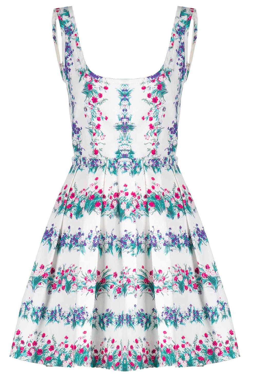 Luisa Beccaria Floral-print Pleated Mini Dress