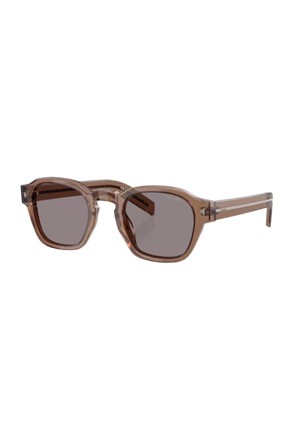 Bold Round Sunglasses - Transparent Clay-BROWN-ACCESSORIESUNGLASSES-LUXOTTICA GROUP