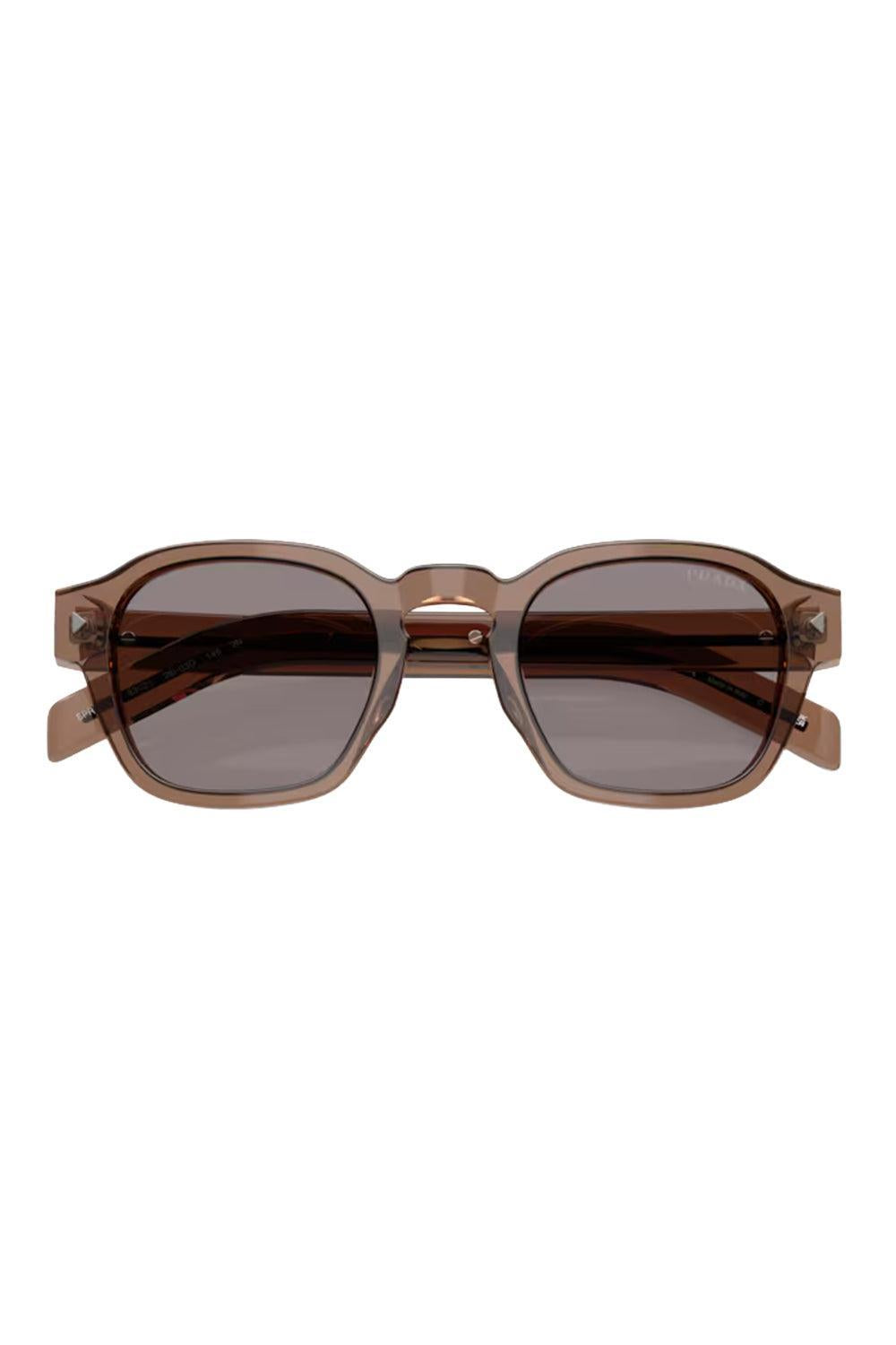 Bold Round Sunglasses - Transparent Clay-BROWN-ACCESSORIESUNGLASSES-LUXOTTICA GROUP