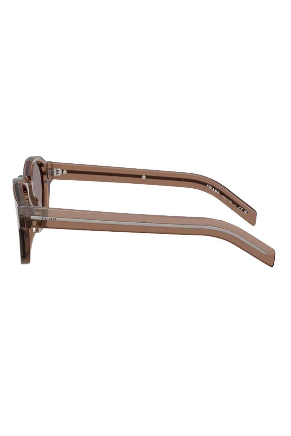 Bold Round Sunglasses - Transparent Clay-BROWN-ACCESSORIESUNGLASSES-LUXOTTICA GROUP