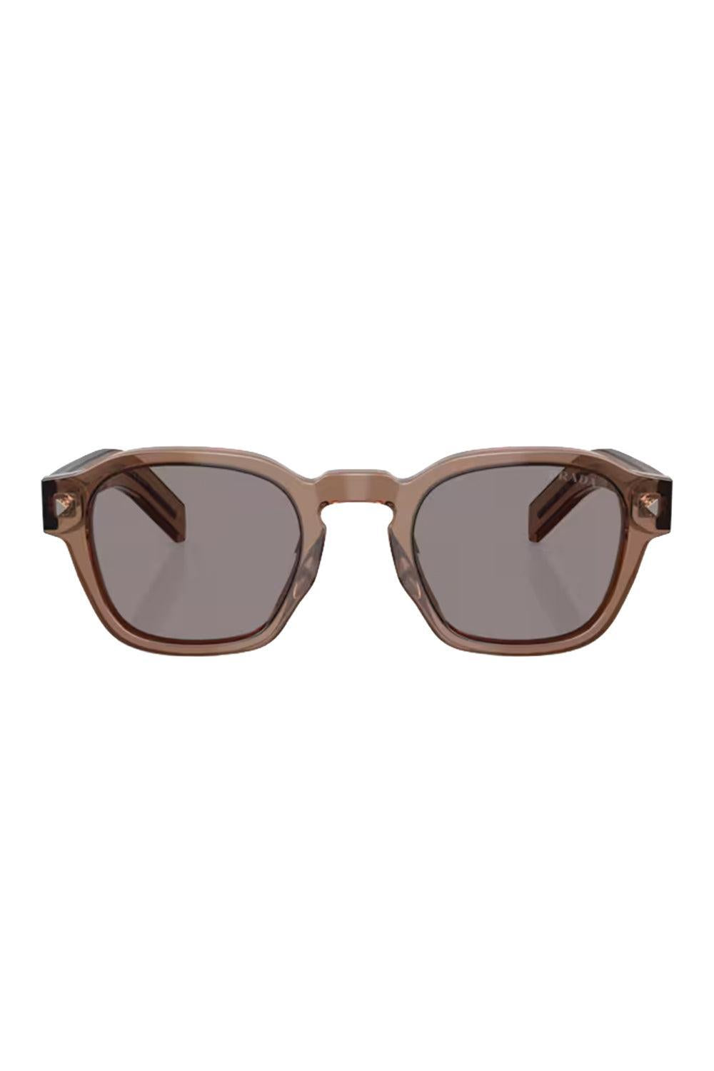 Bold Round Sunglasses - Transparent Clay-BROWN-ACCESSORIESUNGLASSES-LUXOTTICA GROUP