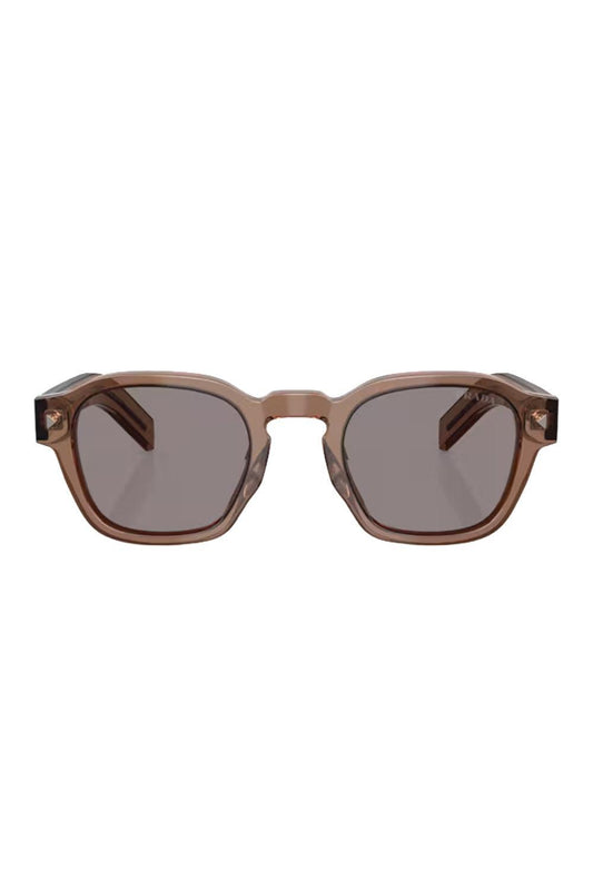 Bold Round Sunglasses - Transparent Clay-BROWN-ACCESSORIESUNGLASSES-LUXOTTICA GROUP