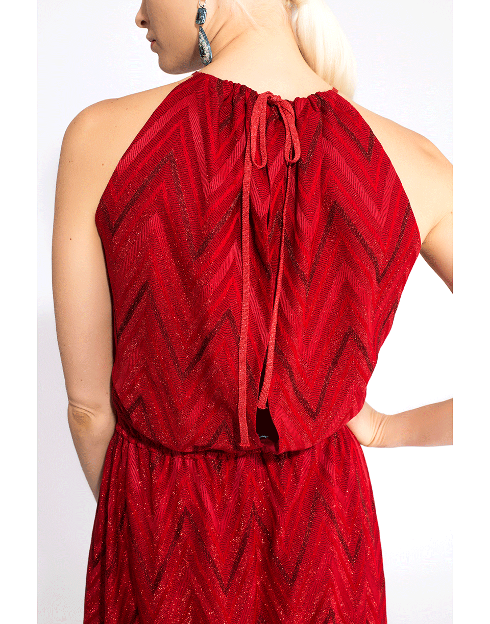 M MISSONI-Elastic Waist Halter Dress-