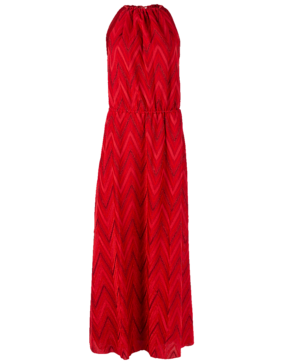 M MISSONI-Elastic Waist Halter Dress-