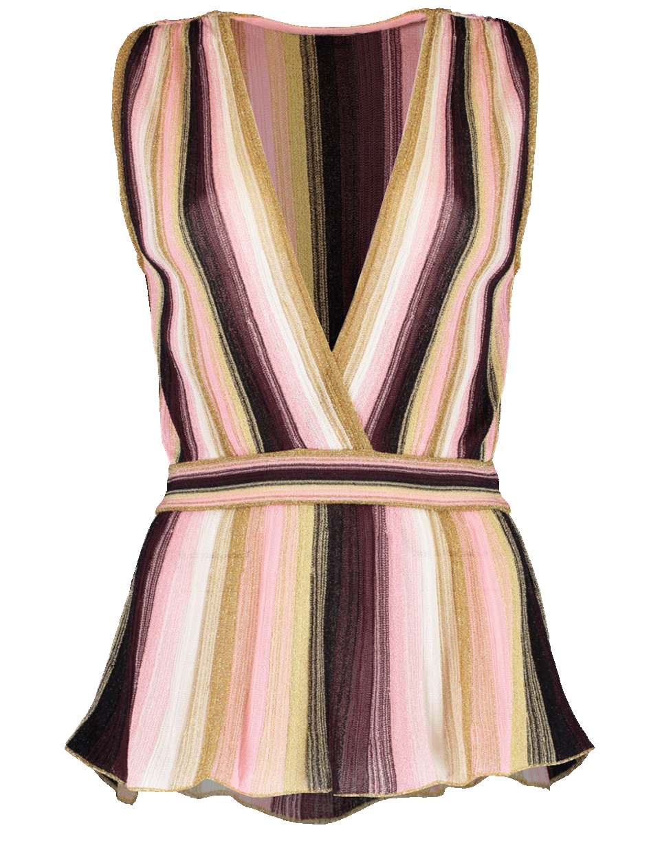 M MISSONI-Deep V Knit Top-