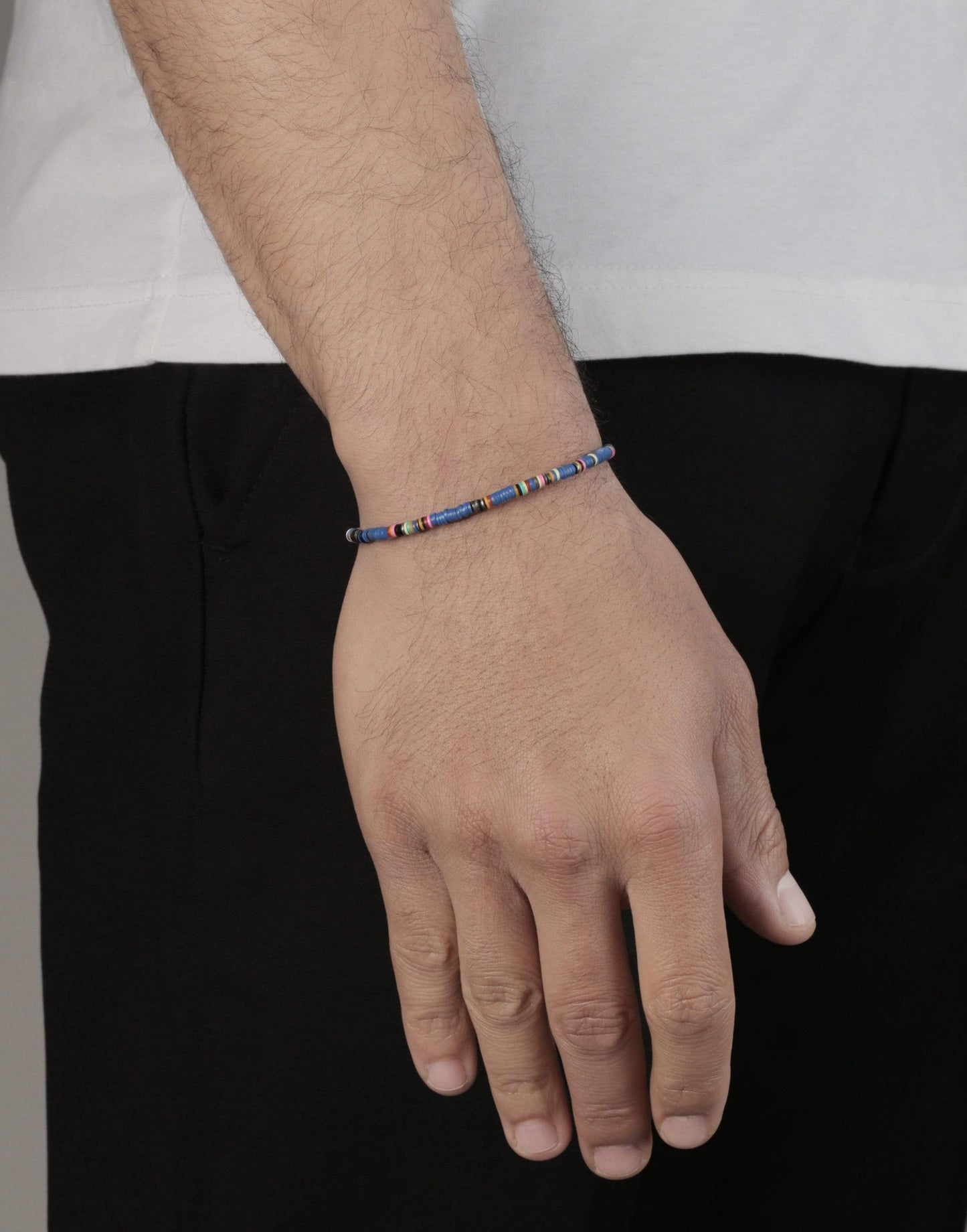 M. COHEN-Blue Ghanian Bracelet-SILVER