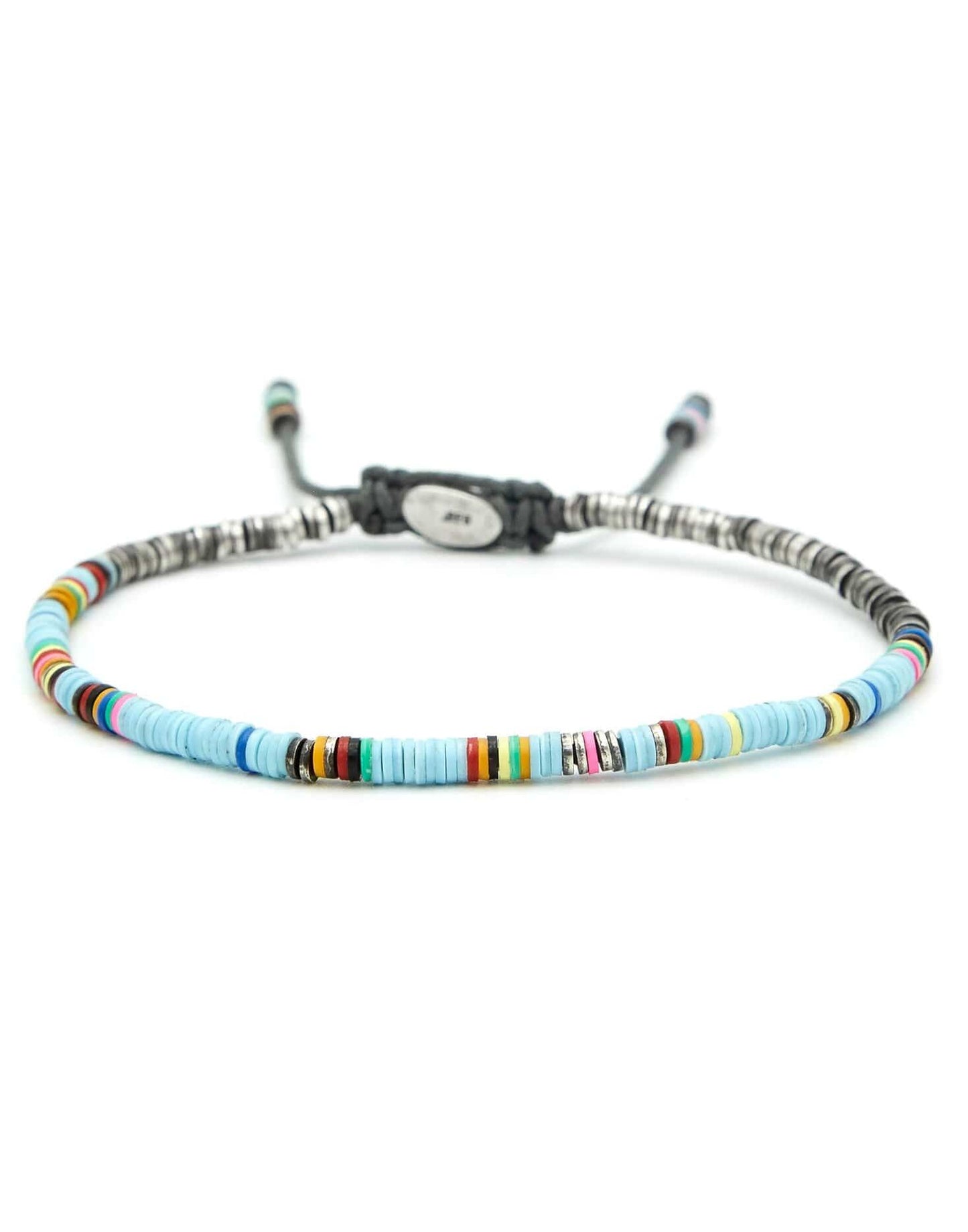 M. COHEN-Light Blue Ghanian Bracelet-SILVER