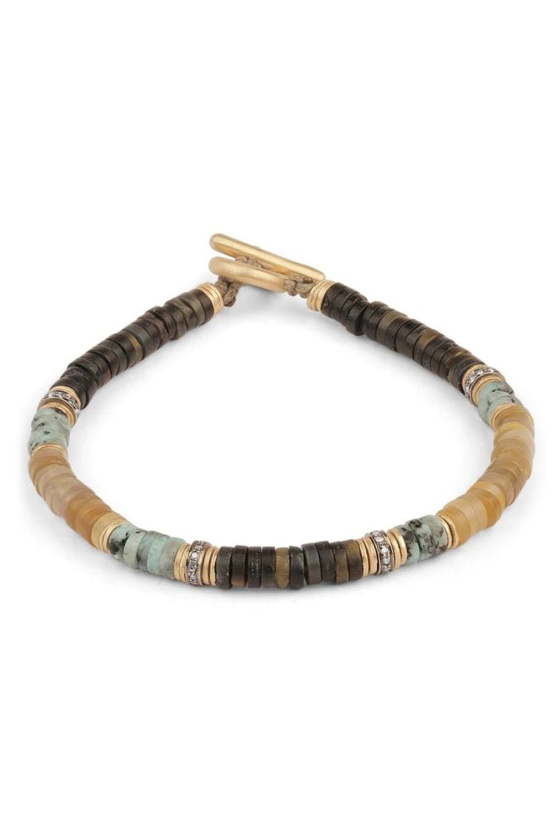 M. COHEN-Turquoise Golden Touch Bracelet-YELLOW GOLD