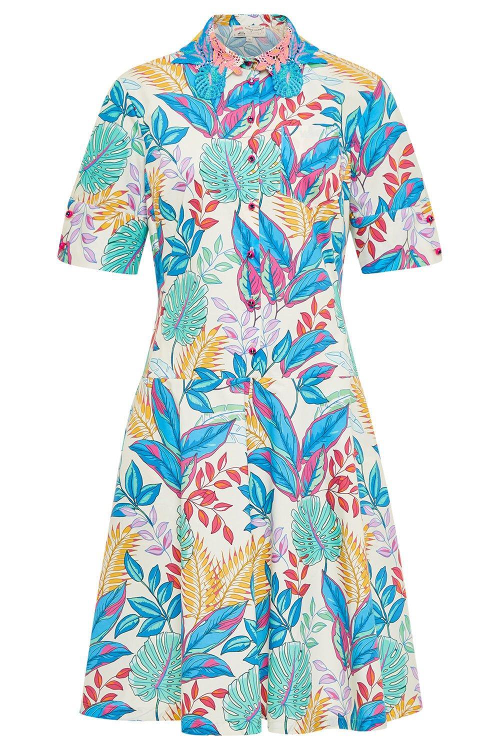 MAISON COMMON-Palm Print Dress-