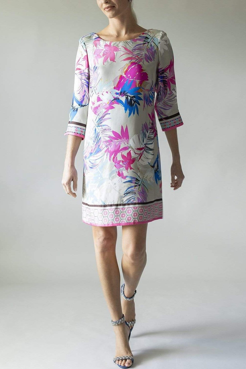 MAISON COMMON-Floral Print Shift Dress-MULTI