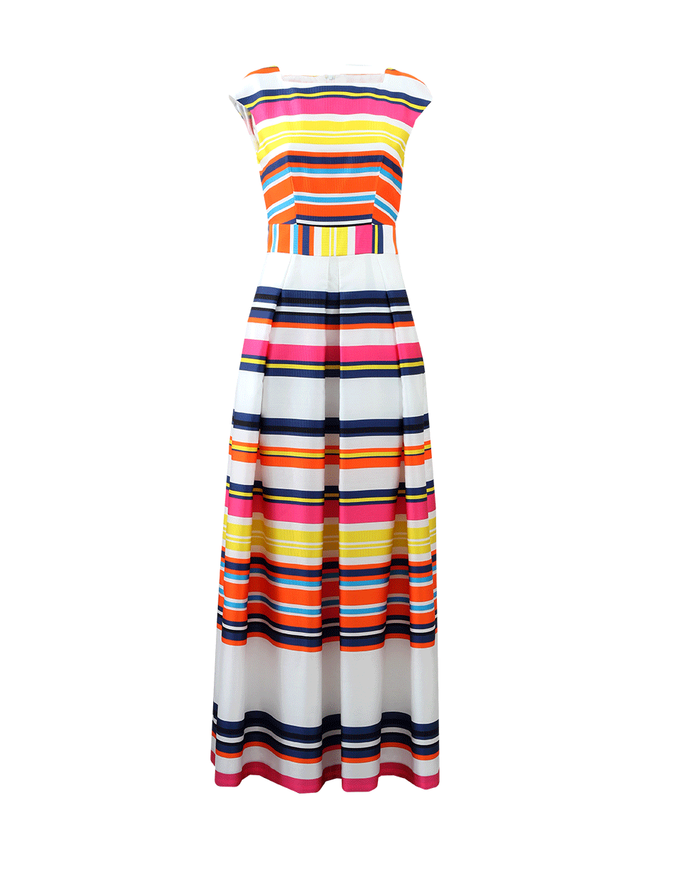 MAISON COMMON-Striped Cotton Blend Gown-