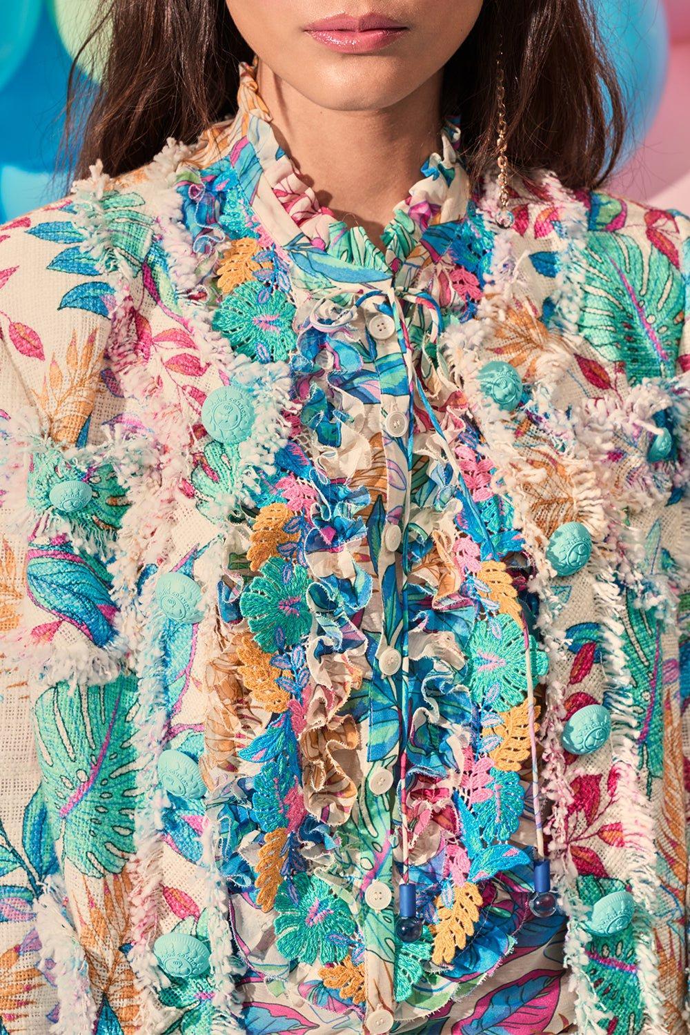 MAISON COMMON-Palm Print Jacket-