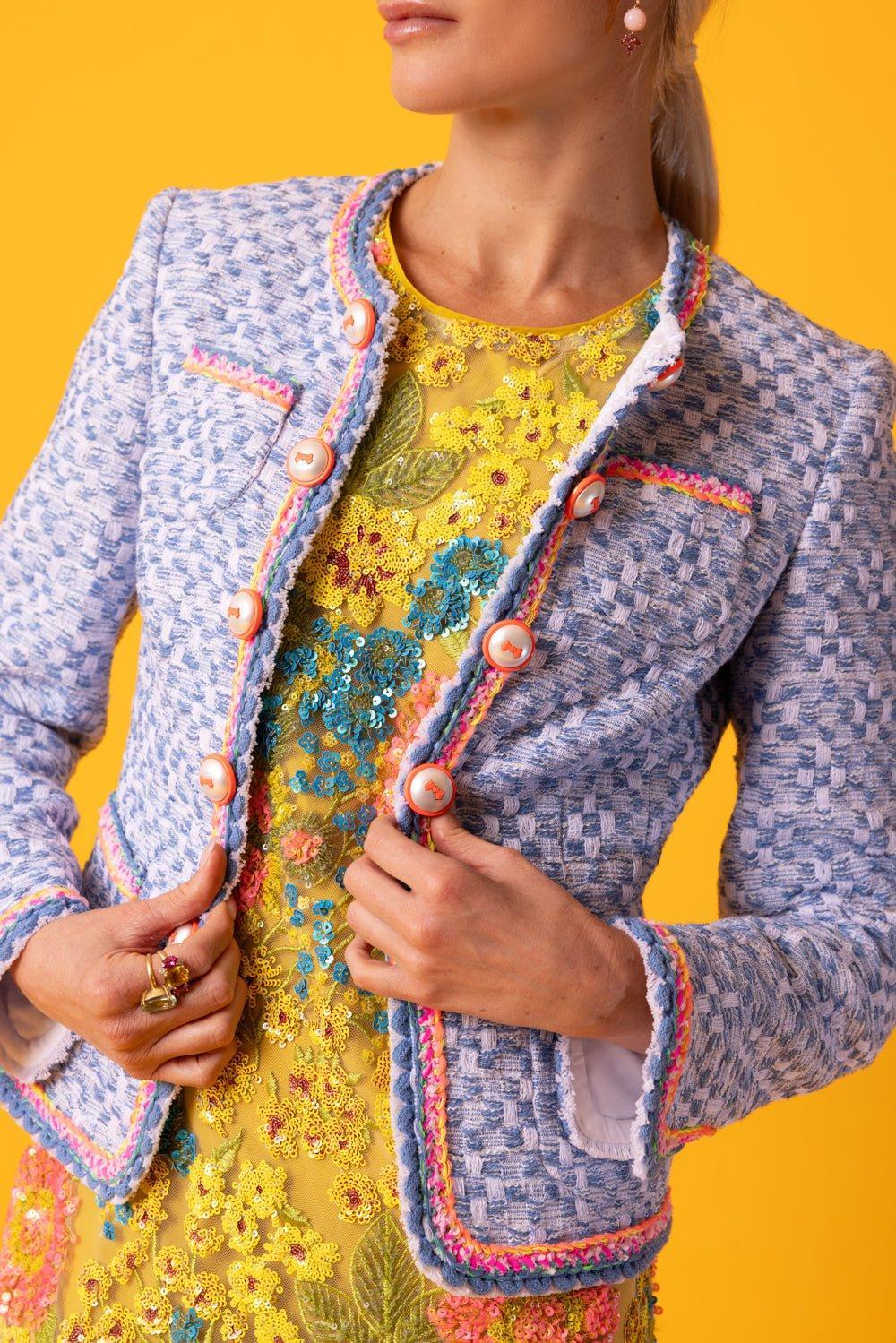 MAISON COMMON-Tweed Buttoned Jacket-