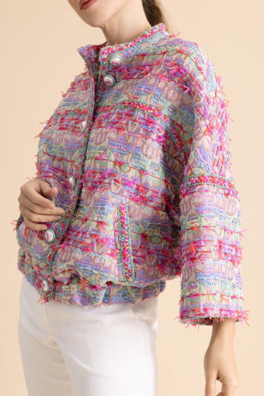 Eyelash Bomber Jacket-NOVELTY-34-CLOTHINGJACKETCASUAL-MAISON COMMON