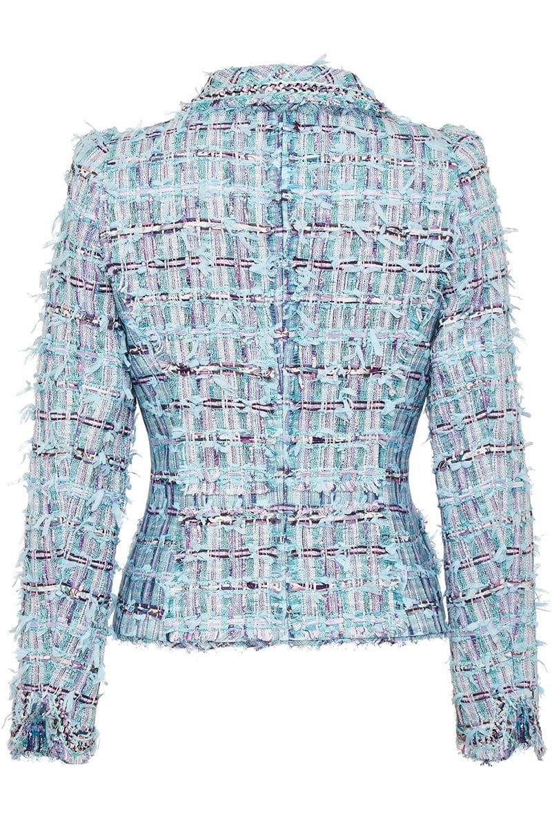 MAISON COMMON-Malhia Tweed Jacket-TEAL