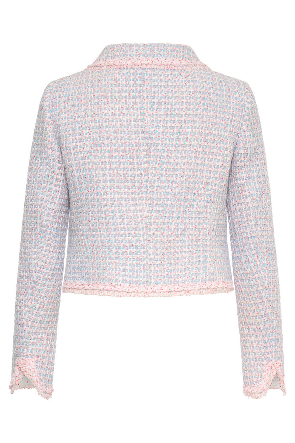  Sequin Tweed Peter Pan Collar Jacket-WHITE-32-CLOTHINGJACKETCASUAL-MAISON COMMON 