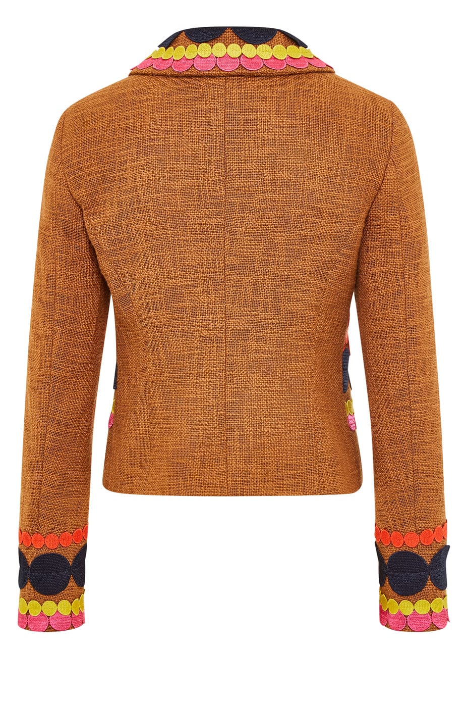 MAISON COMMON-Statement Jacket With Macramé Ribbons-CHOCOLATE/MULTI