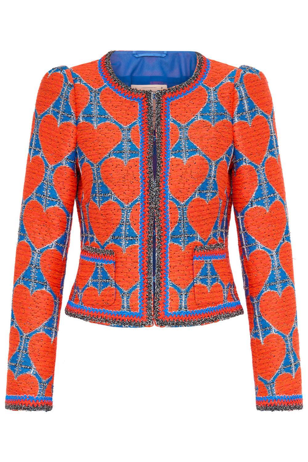 Heart Print Jacket-NOVELTY-34-CLOTHINGJACKETCROPPED-MAISON COMMON