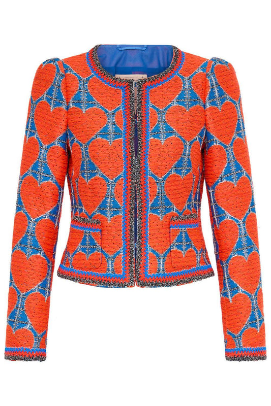 Heart Print Jacket-NOVELTY-34-CLOTHINGJACKETCROPPED-MAISON COMMON